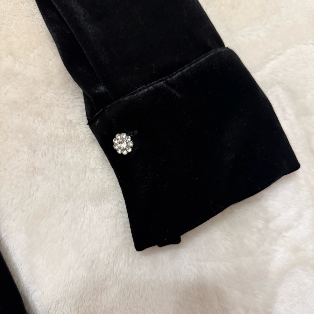 Zara Black Velvet Suit Dress Small - Picture 4 of 5